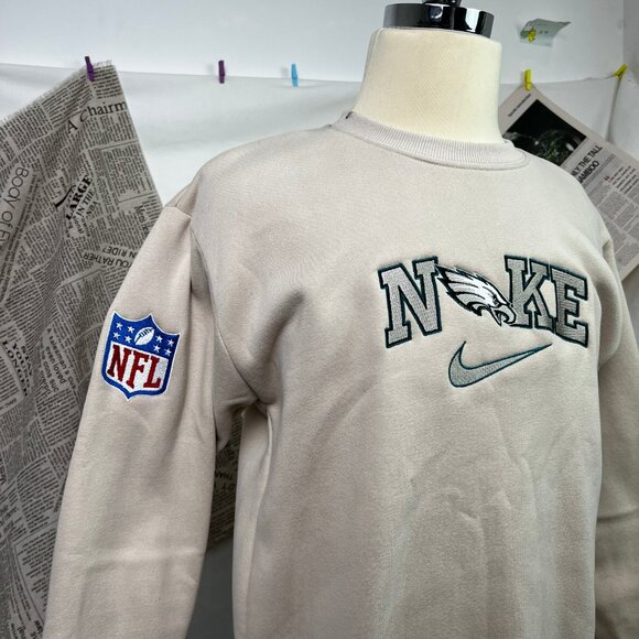 Philadelphia Football Team Embroidered Sweatshirt, Eagles Football - Picture 3 of 5